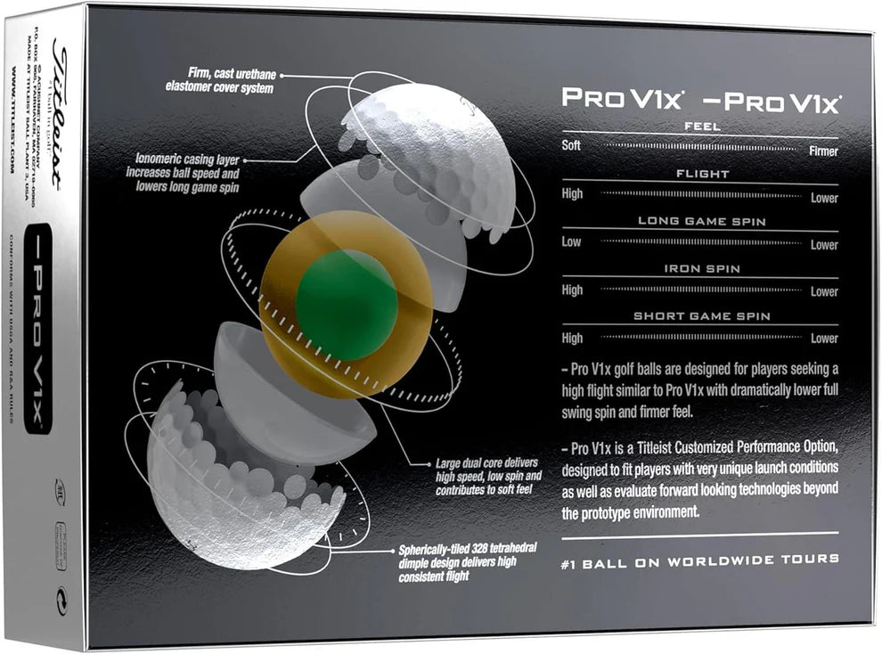 2025 Pro V1x Left Dash Golf Balls
